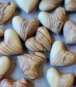 Bethlehem Star Olive Wood 25 stk Hjerte i Oliventræ* Kirker Og Foreninger|Minde-ting
