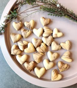 Bethlehem Star Olive Wood 25 stk Hjerte i Oliventræ* Kirker Og Foreninger|Minde-ting