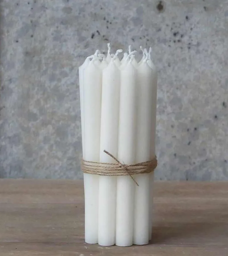 Chic Antique 12 stk. Hvid kertelys, 13cm* Adventsstager|Jul