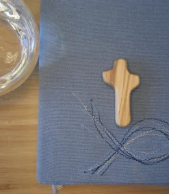 Bethlehem Star Olive Wood 25 stk Lommekors i Oliventræ – 5 cm* Konfirmationshilsner|Kirker Og Foreninger