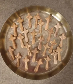 Bethlehem Star Olive Wood 25 stk Lommekors i Oliventræ – 7 cm* Konfirmationshilsner|Kirker Og Foreninger