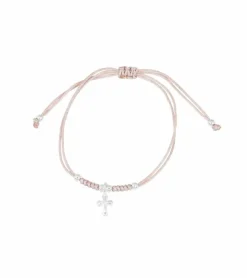 Praisent Armbånd gammelrosa med kors* Konfirmation|Gave-ideer