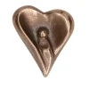 BUBE Bronze figur Hjerte der omslutter menneske* Minde-ting|Sorg-bearbejdning
