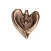 BUBE Bronze figur Hjerte Engel med barn i favn* Minde-ting|Sorg-bearbejdning