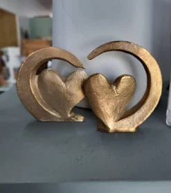 Maria Laach Bronze, Hjerter i to dele, Skulptur* Bryllup|Gave-ideer