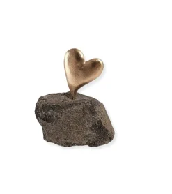 Maria Laach Bronzehjerte på lavasten, 11 cm* Mors Dag|Gave-ideer