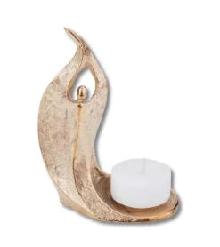 Maria Laach Bronzeskulptur, Engel med fyrfadsstage* Barnedåb|Gave-ideer