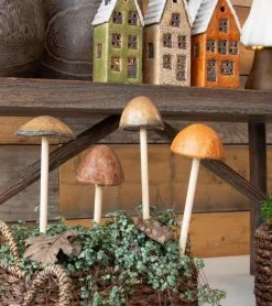 La Vida Brun Dekorations Svamp på pinde, 20 cm, Ass.* Kirkegården|Sorg-bearbejdning