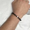 By Gabay , Armbånd med sølvkors, glas- og træperler* Studentergaver|Gave-ideer