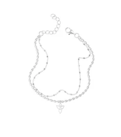 By Gabay , Skytsengel armbånd m. dobbeltkæde sølv, str M/L* Mors Dag|Gave-ideer