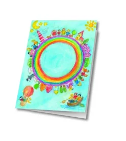 Maria Laach Dobbeltkort med kuvert, Han holder hele verden i sin hånd* Dåbshilsner|Kirker Og Foreninger