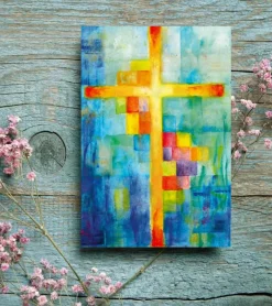 Maria Laach Dobbeltkort med kuvert, Kors* Dåbshilsner|Kirker Og Foreninger