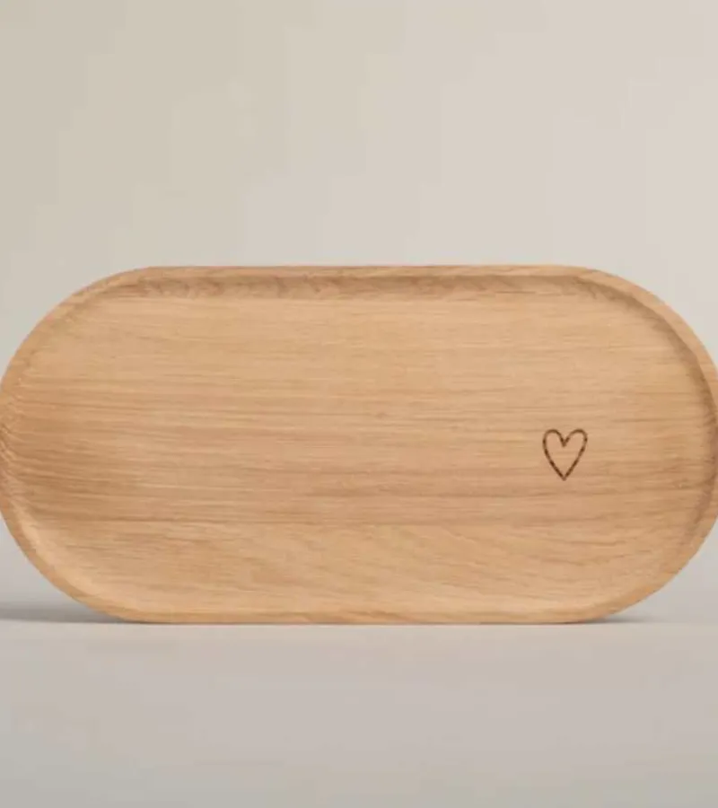 Eulenschnitt Egetræ, Oval tallerken med hjerte* Mors Dag|Gave-ideer
