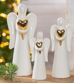 Gilde Engel Gadria, Hvid, 12 cm* Engle|Jul