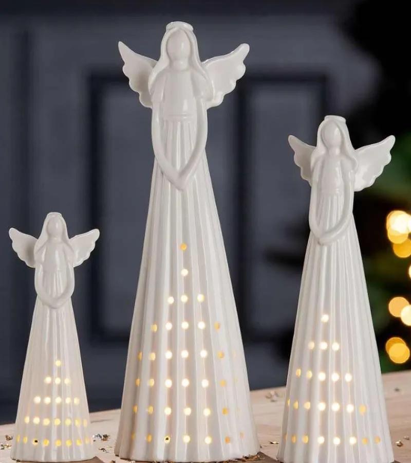 Gilde Engel med LED 18 cm* Engle|Jul