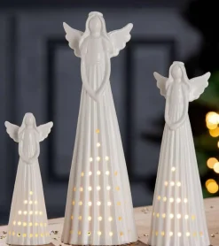 Gilde Engel med LED lys, 26 cm* Engle|Jul