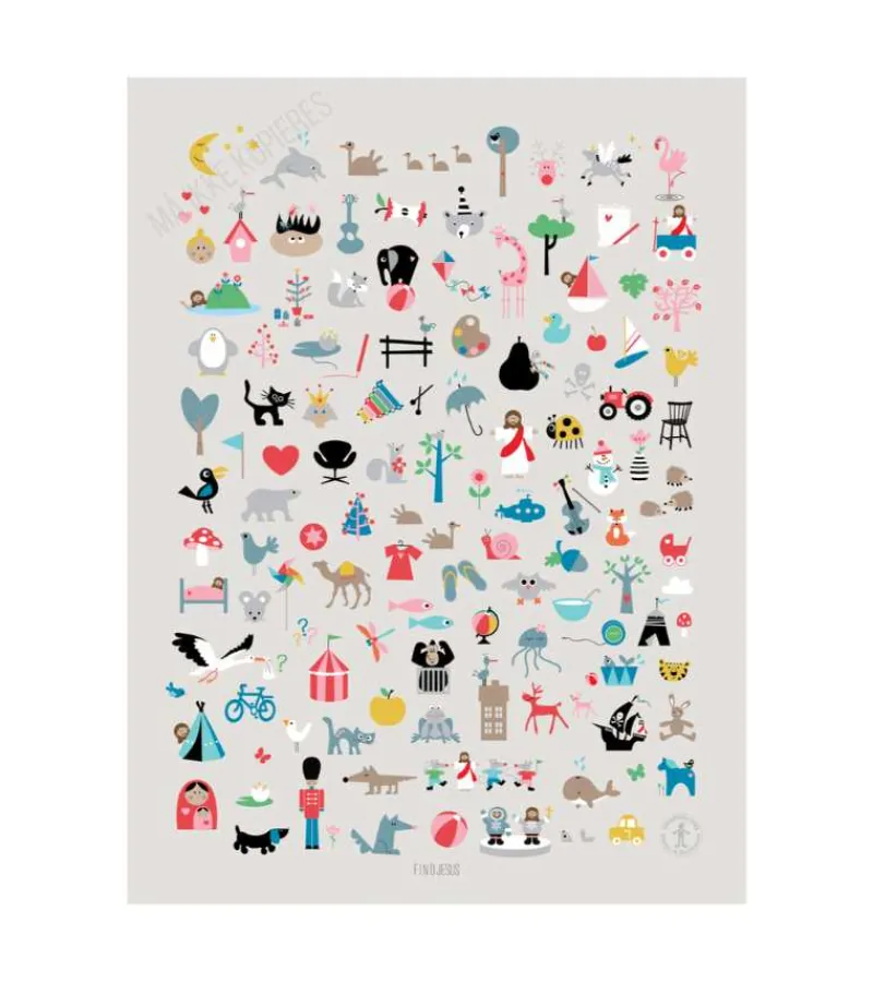 Josephine Blay Find Jesus, Plakat af , A3*Børn Dåbshilsner|Kirker Og Foreninger