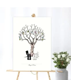 MouseAndPen Fingerprint – Bryllupstræ med gummistøvler* Bryllup|Gave-ideer