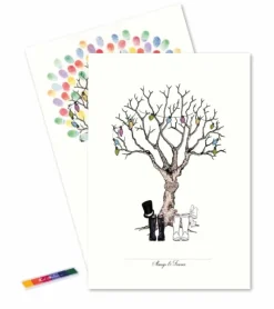 MouseAndPen Fingerprint – Bryllupstræ med gummistøvler* Bryllup|Gave-ideer