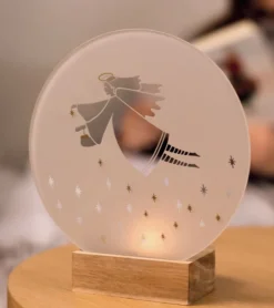 Ru00e4der Design Stories Glas Poetry fyrfadsstage med engel* Julepynt|Jul