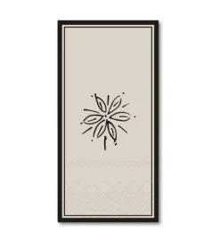 Chic Antique Grå serviet med blomst* Bolig