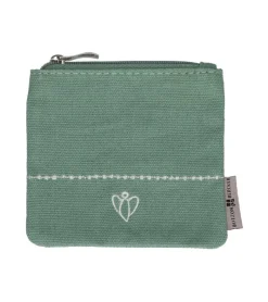 BUBE Grøn pung i bomuld med engel* Konfirmation|Gave-ideer