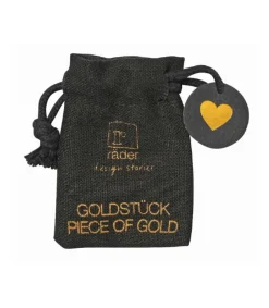 Ru00e4der Design Stories Guld Hjerte amulet i pose* Sorggruppe|Kirker Og Foreninger