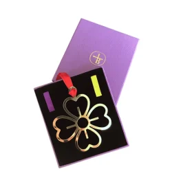 Bibelselskabet Guld Ophæng med kløver og kors i æske* Bøger Om Tro|Juleophæng