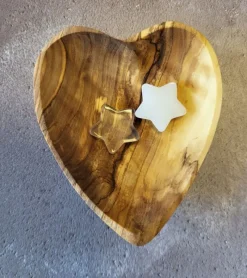 Bethlehem Star Olive Wood Hjerteskål i oliventræ* Mors Dag|Gave-ideer