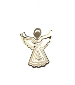 Gilde JuleOphæng, Engel, 3D, guld, 12 cm* Juleophæng|Jul