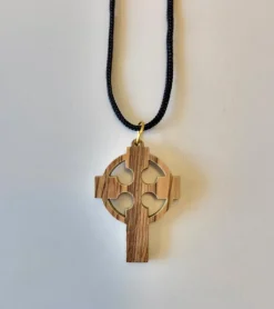 Bethlehem Star Olive Wood Keltisk kors med snor, oliventræ – 4 cm* Konfirmationshilsner|Kirker Og Foreninger