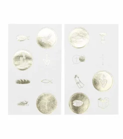 Rico Design Klistermærke Sæt, Symboler, hvid og guld* Servietter Og Pynt|Papirvarer