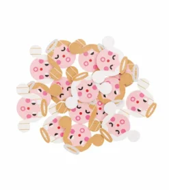 Rico Design Konfetti mix, Engle, træ, 48 stk* Servietter Og Pynt|Papirvarer