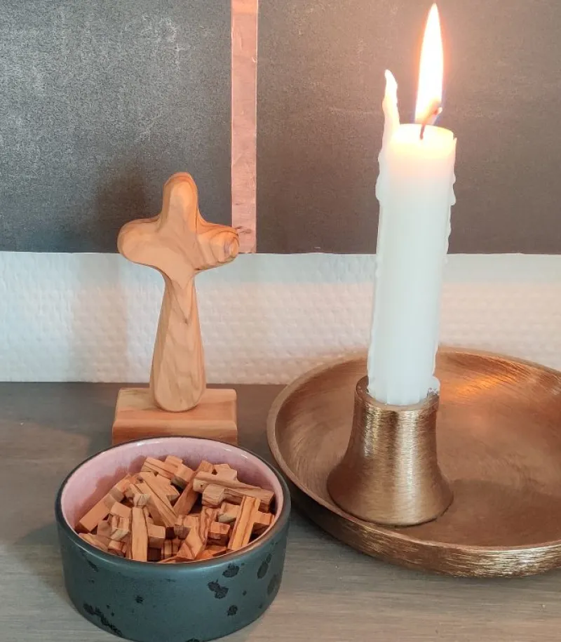 Bethlehem Star Olive Wood Kors med magnet* Små Gaver|Kors