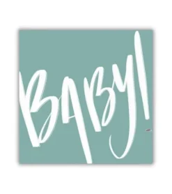 MeAndMyHouse Kvadratisk Postkort: BABY* Kort|Papirvarer