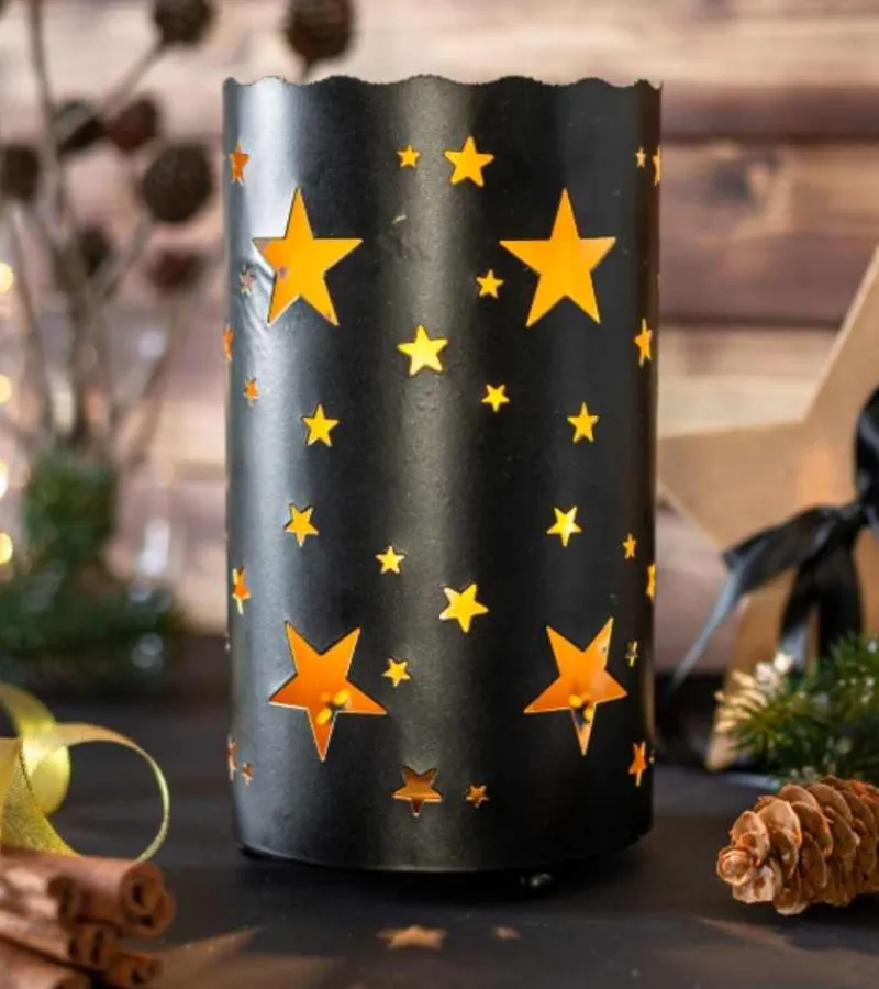 Baden LED lanterne med stjerner, 23cm* Gravlys|Sorg-bearbejdning