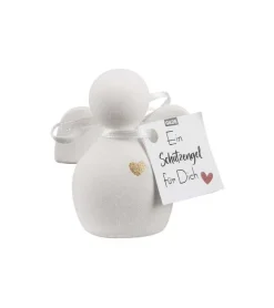 Gilde Lille Keramik Engel med hjerte, Hvid, 6 cm* Figurer & Skulpturer|Bolig