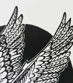 Inge Marie Kirketerp Hansen Linoleumstryk, Håbefugl, sort, A3 Plakat* Mors Dag|Gave-ideer