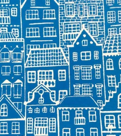 Inge Marie Kirketerp Hansen Linoleumstryk: I min faders hus er der mange boliger, A4 Plakat, Blå* Mors Dag|Gave-ideer