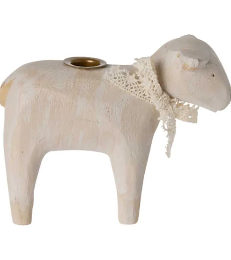 Maileg Lysestage, Lam – Råhvid,* Påske|Højtider