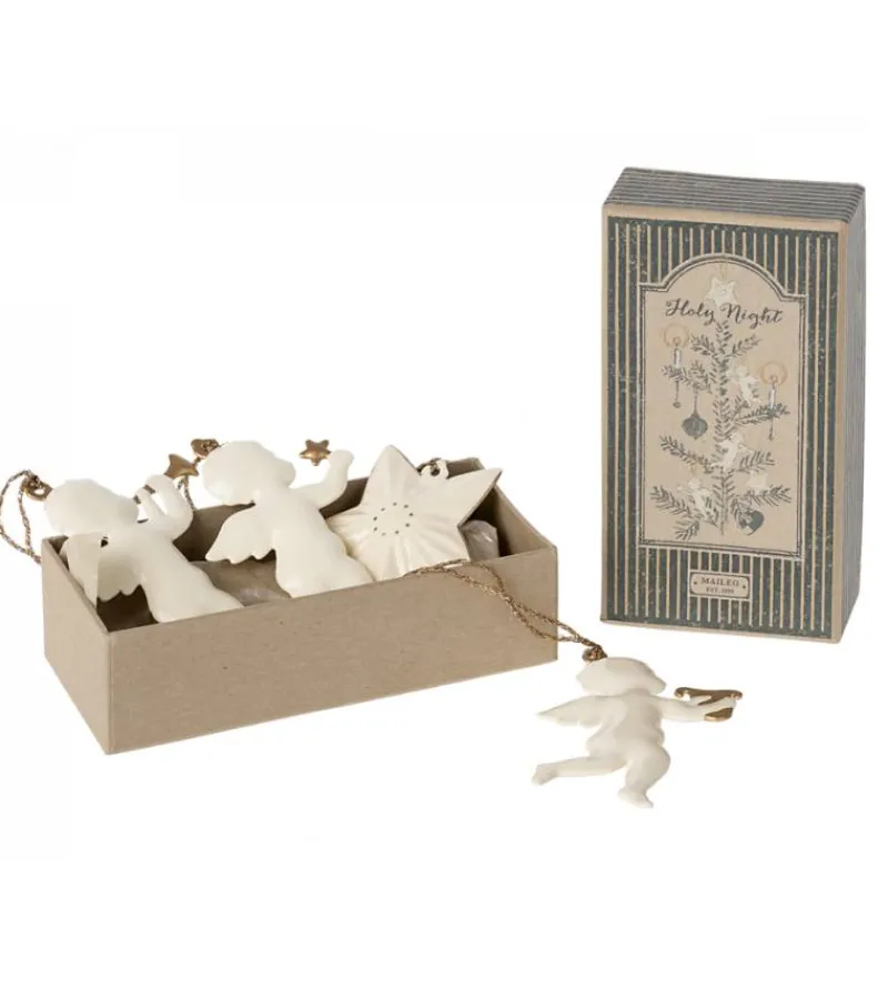 Maileg , O Holy Night, metal engle i æske* Julepynt|Jul