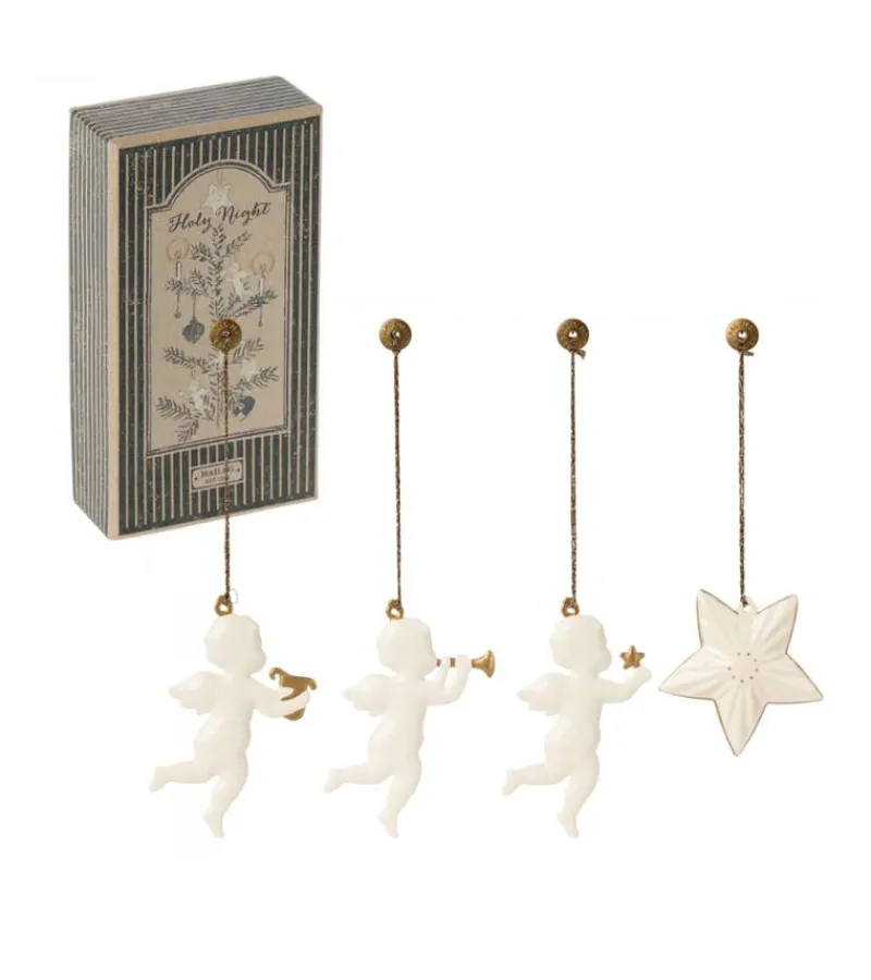 Maileg , O Holy Night, metal engle i æske* Julepynt|Jul