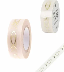 Rico Design Maskingtape, Fisk, guld* Servietter Og Pynt|Papirvarer