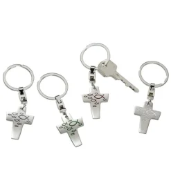 Gilde Nøglering, kors med fiskesymboler* Konfirmationshilsner|Kirker Og Foreninger