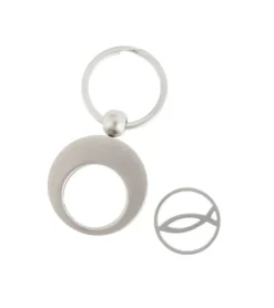 Praisent Nøglering med indkøbsmønt “Fisk”* Gave-ideer|Små Gaver