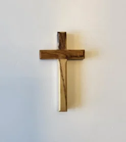 Bethlehem Star Olive Wood Oliventræs Kors med snor, 7 cm* Kalendergaver|Jul