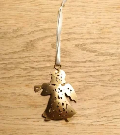 Andre Ophæng, Engel guld med trompet, 8 cm* Julepynt|Jul