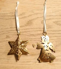 Andre Ophæng, Engel guld med trompet, 8 cm* Julepynt|Jul