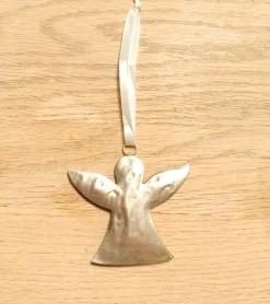 Andre Ophæng, Engel, Sølv, hamret, 8 cm* Julepynt|Jul