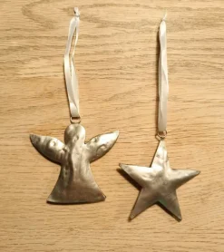 Andre Ophæng, Engel, Sølv, hamret, 8 cm* Julepynt|Jul